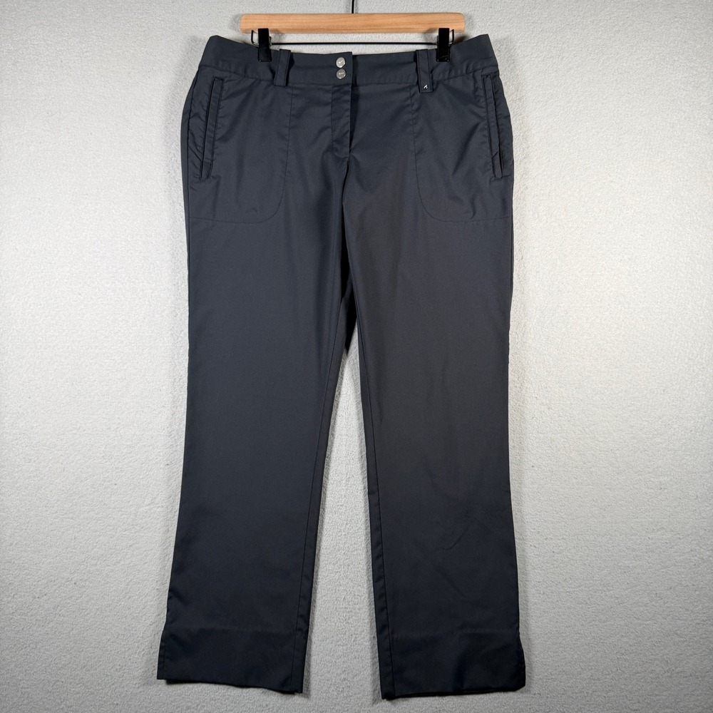 Nike Golf Tour Performance Dri-FIT Pants Womens 12 Black Straight Leg 432098-010